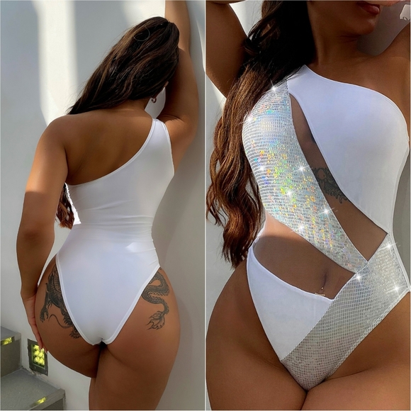 Sparkle Temptation One-Piece - White - Picture 4 of 4